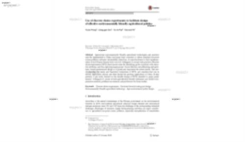 Use of discrete choice experiments to facilitate design of effective environmentally friendly agricultural policies